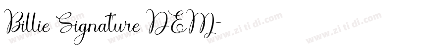 Billie Signature DEM字体转换